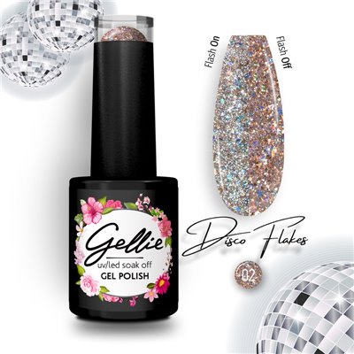 Ημιμόνιμο Βερνίκι Gellie Disco Flakes 2