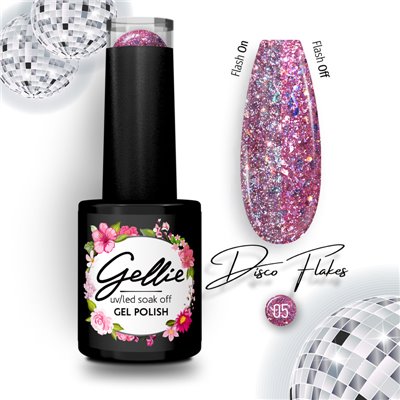 Ημιμόνιμο Βερνίκι Gellie Disco Flakes 5