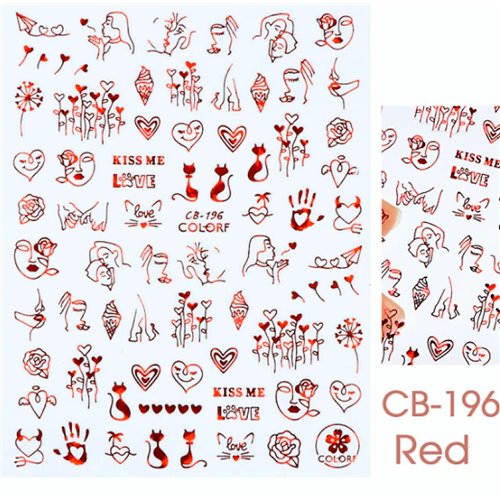 Αυτοκόλλητα Cb196 Red