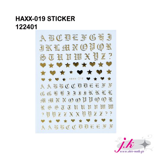 HAXX 019 GOLD STICKER