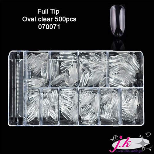 TIPS FULL OVAL CLEAR 500pcs