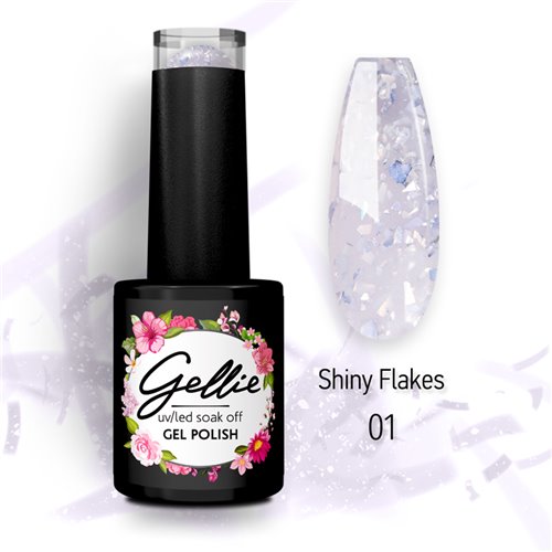 Ημιμόνιμο Βερνίκι Gellie Shiny Flakes 1
