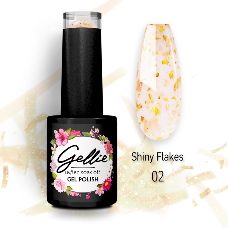 Ημιμόνιμο Βερνίκι Gellie Shiny Flakes 2