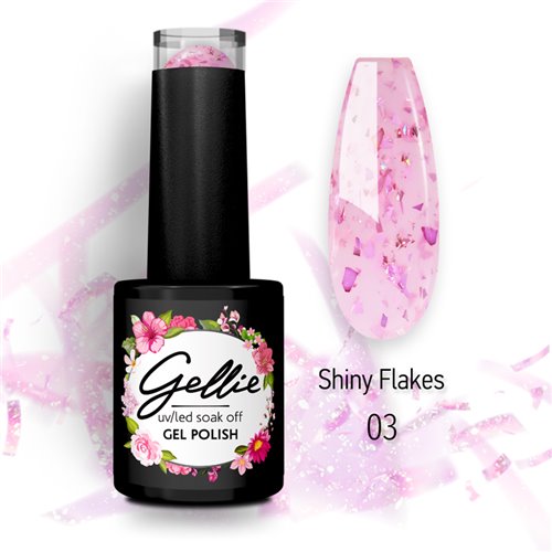 Ημιμόνιμο Βερνίκι Gellie Shiny Flakes 3