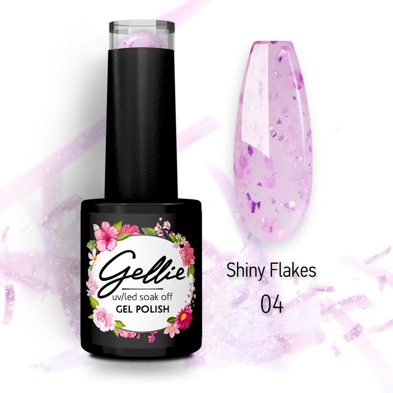 Ημιμόνιμο Βερνίκι Gellie Shiny Flakes 4
