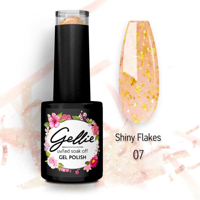 Ημιμόνιμο Βερνίκι Gellie Shiny Flakes 7