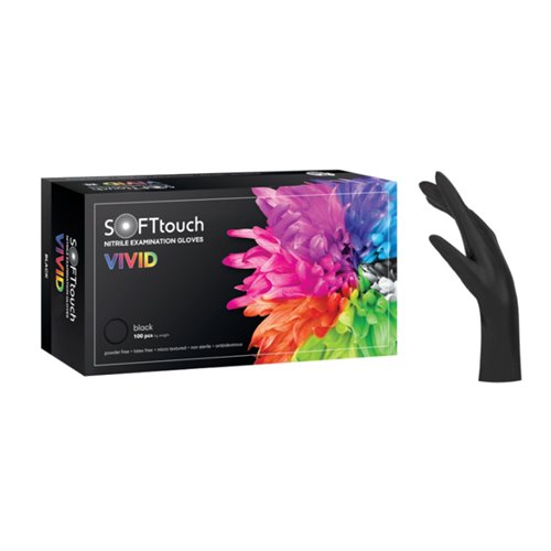 Soft Touch Vivid Γάντια Νιτριλίου - Μαύρα - Large