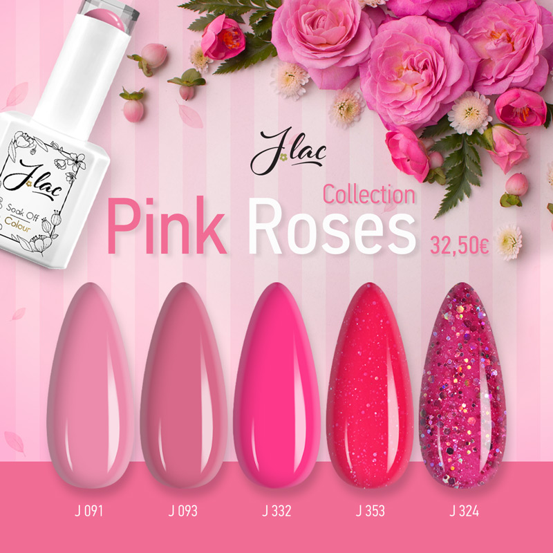Ημιμόνιμα Βερνίκια Jlac Pink Roses Collection