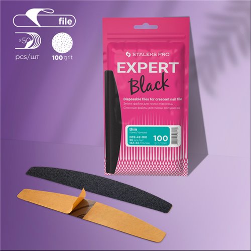 Staleks Refill Pads for Crescent Nail File Pro Expert 42 - Thin- 100 Grit