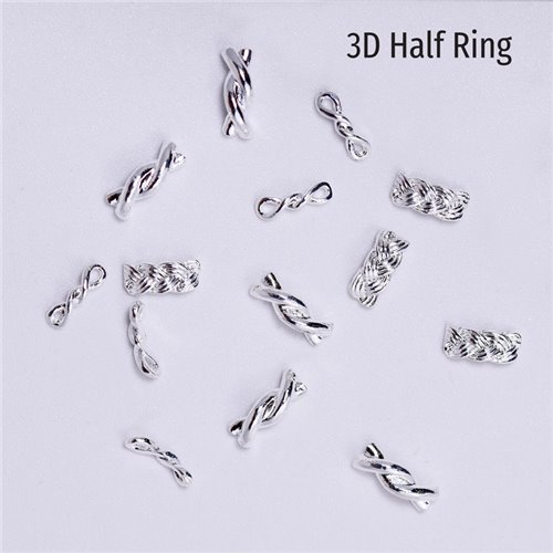 Κοσμήματα Νυχιών 3D Half Ring