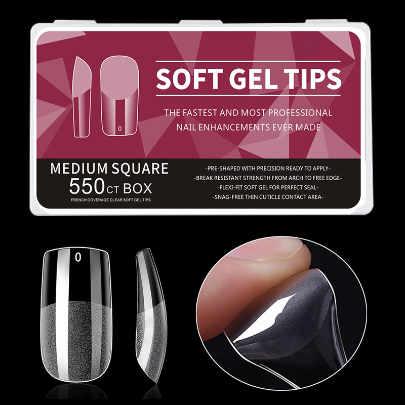 Tip 88 - Soft Gel Tips -  Medium Square