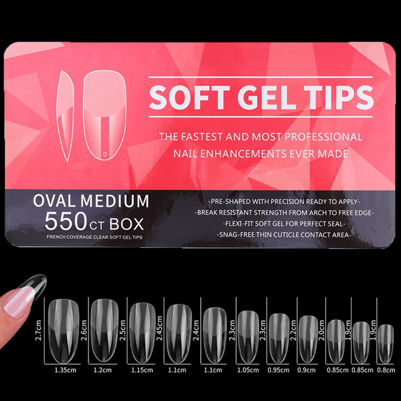 Tip 93 - Soft Gel Tips - Medium Oval