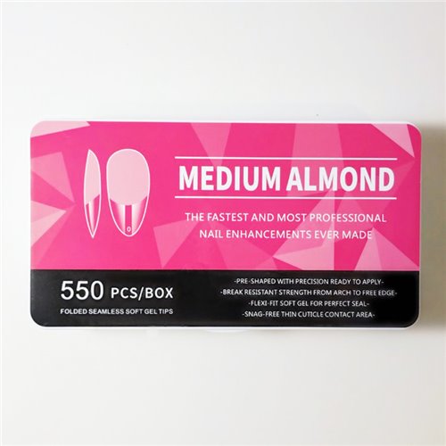 Tip 102 - Soft Gel Tips - Medium Almond