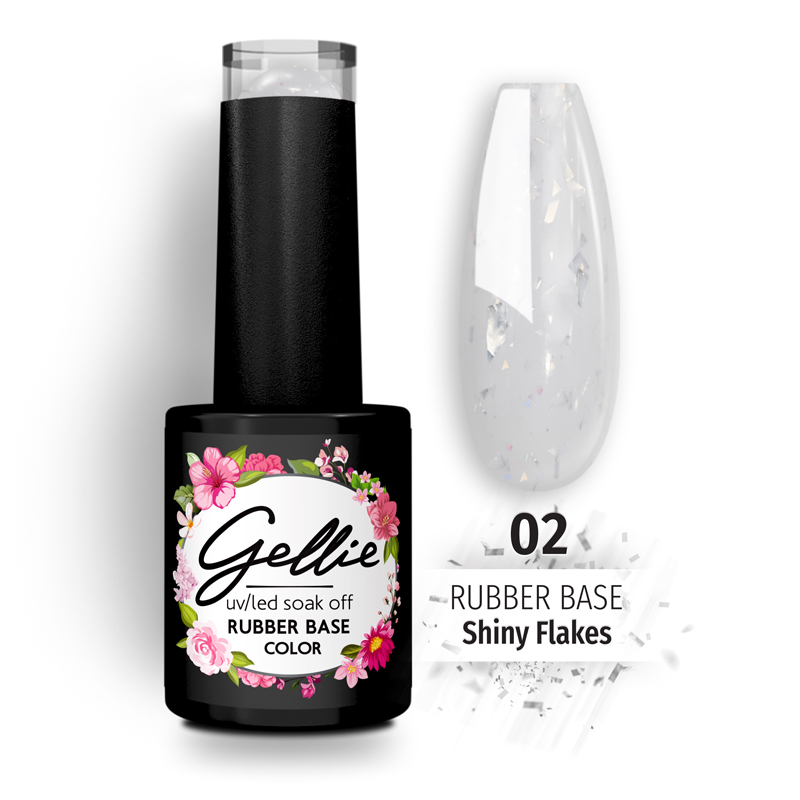 Gellie Rubber Base Shiny Flakes 02