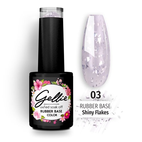 Gellie Rubber Base Shiny Flakes 03