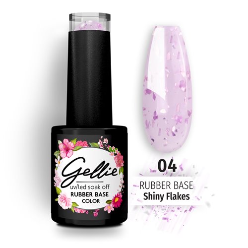 Gellie Rubber Base Shiny Flakes 04