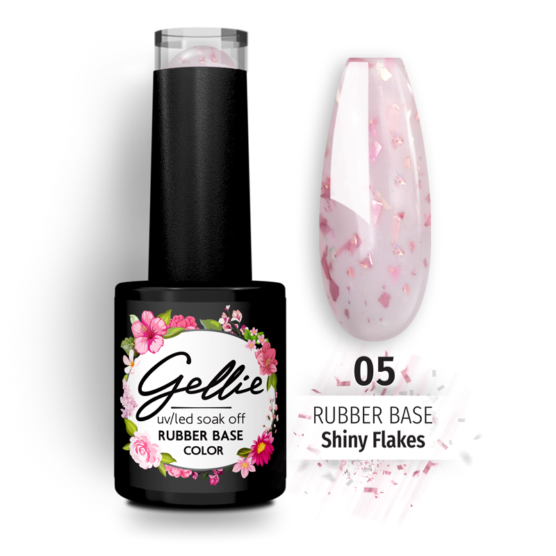 Gellie Rubber Base Shiny Flakes 05