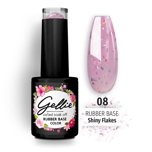 Gellie Rubber Base Shiny Flakes 08