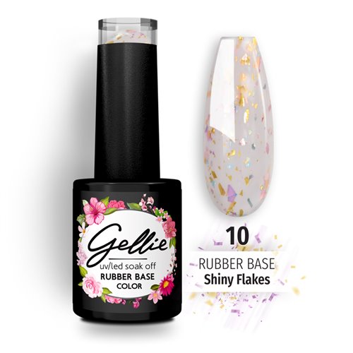 Gellie Rubber Base Shiny Flakes 10