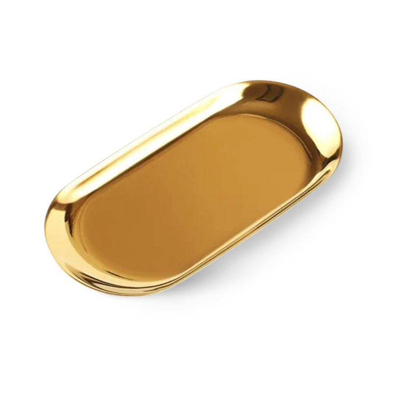 Gold Oval Plate