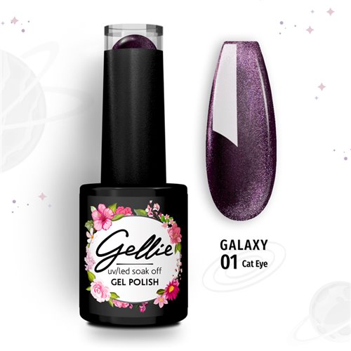 Ημιμόνιμο Βερνίκι Gellie Galaxy Cat Eye 01