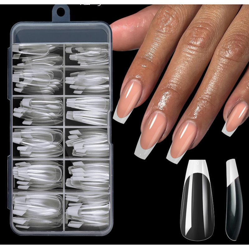 Soft Gel Tips - French - Long Square