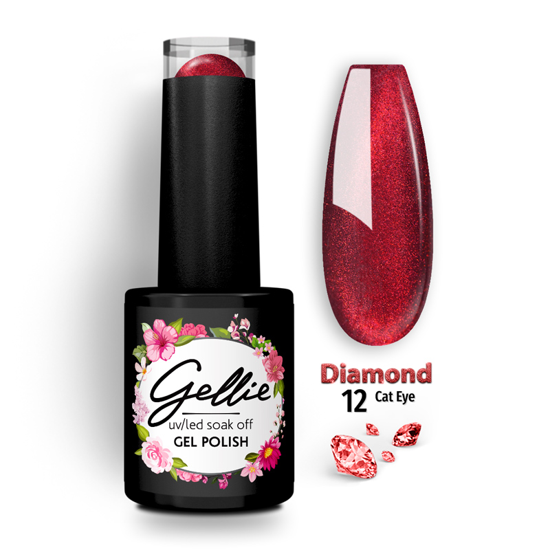 Ημιμόνιμο Βερνίκι Gellie Diamond Cat Eye 12