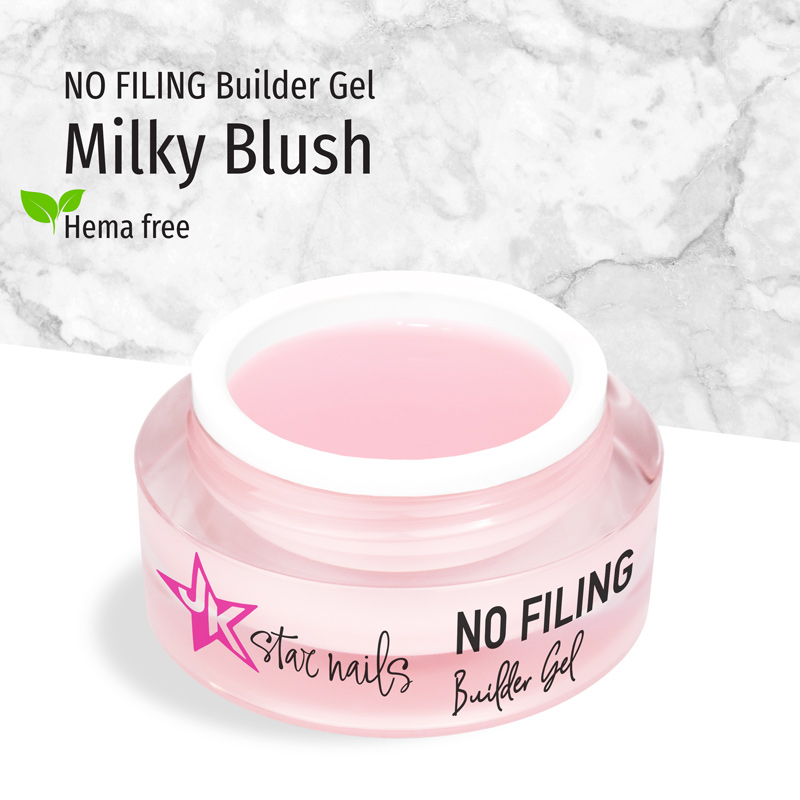 JK No Filing Builder Gel - Milky Blush