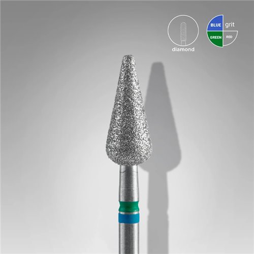 Staleks Carbide Drill Bit - DUO pointed pear blue-green EXPERT