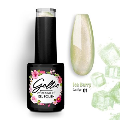 Ημιμόνιμο Βερνίκι Gellie Ice Berry Cat Eye 1