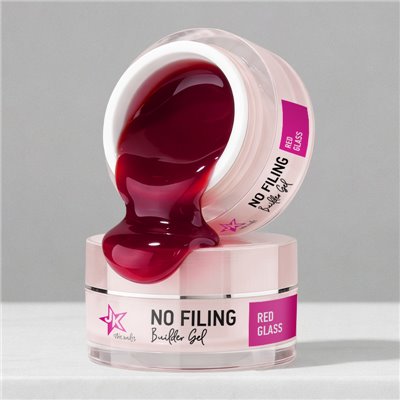 JK No Filing Builder Gel - Red Glass
