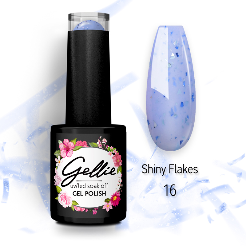 Ημιμόνιμο Βερνίκι Gellie Shiny Flakes 16