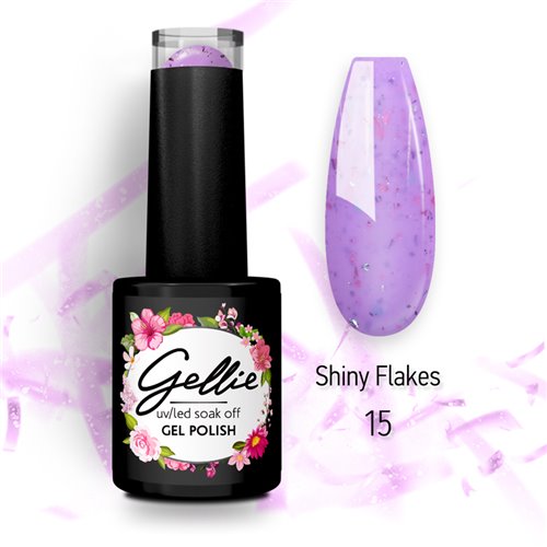 Ημιμόνιμο Βερνίκι Gellie Shiny Flakes 15