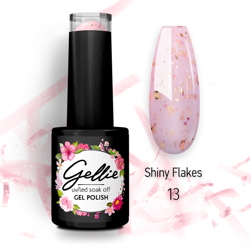 Ημιμόνιμο Βερνίκι Gellie Shiny Flakes 13