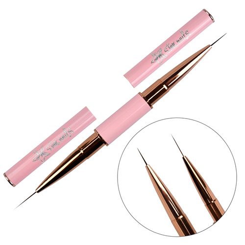 Διπλό Πινέλο - Liner -  Rose Gold - 10mm & 15mm