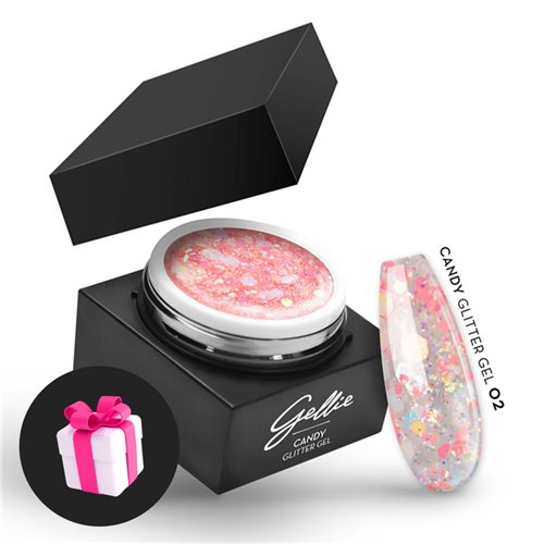 Gellie Candy Glitter Gel 02 - Δώρο