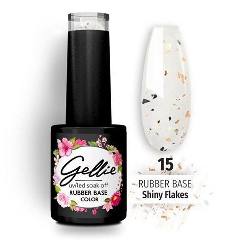 Gellie Rubber Base Shiny Flakes 15