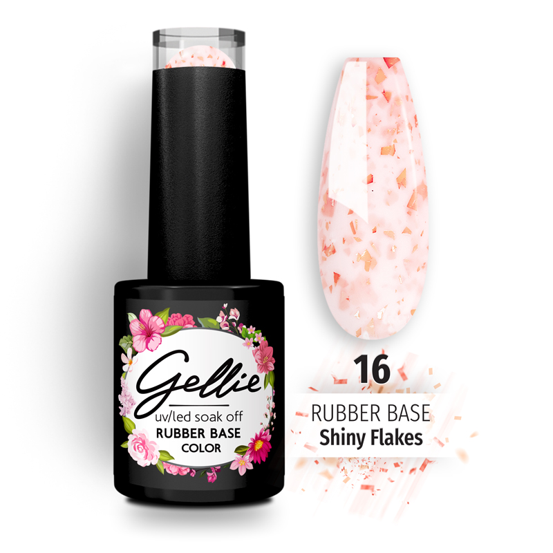 Gellie Rubber Base Shiny Flakes 16