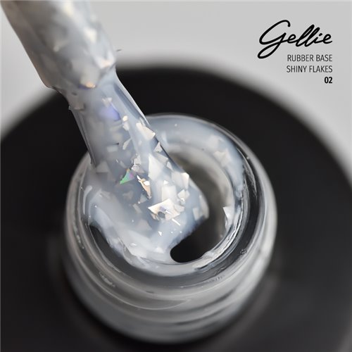 Gellie Rubber Base Shiny Flakes 02