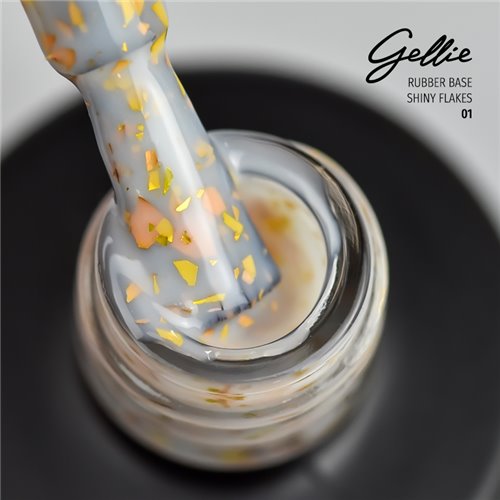 Gellie Rubber Base Shiny Flakes 01