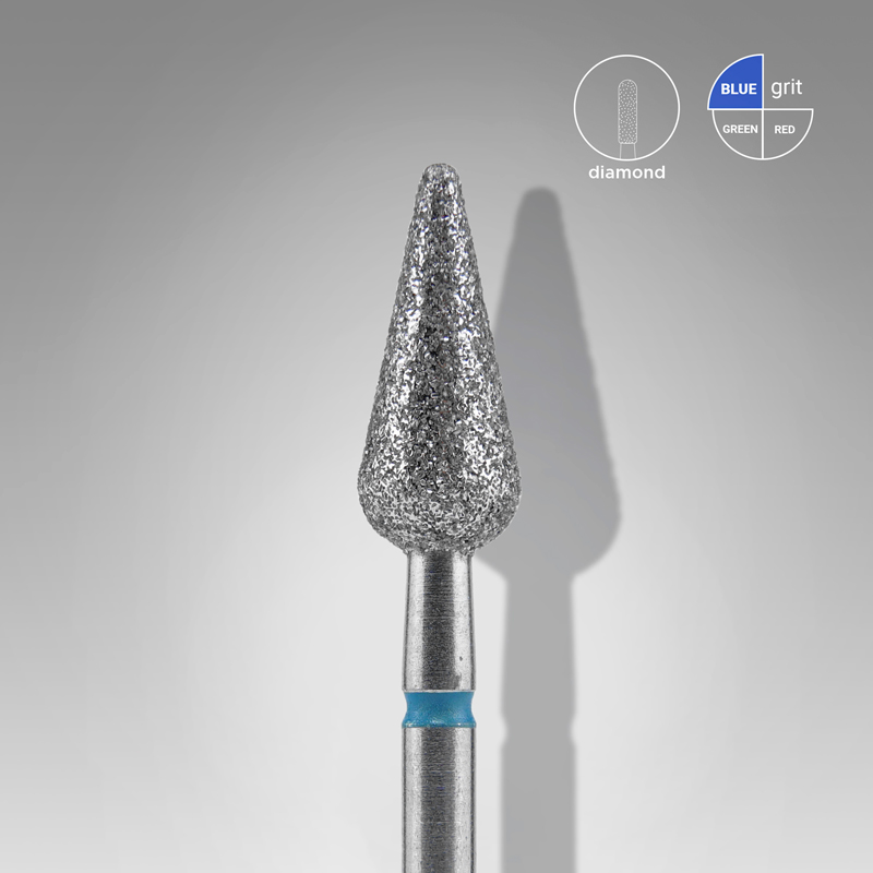 Staleks Diamond Drill Bit - Pointed Pear Blue EXPERT - 5mm