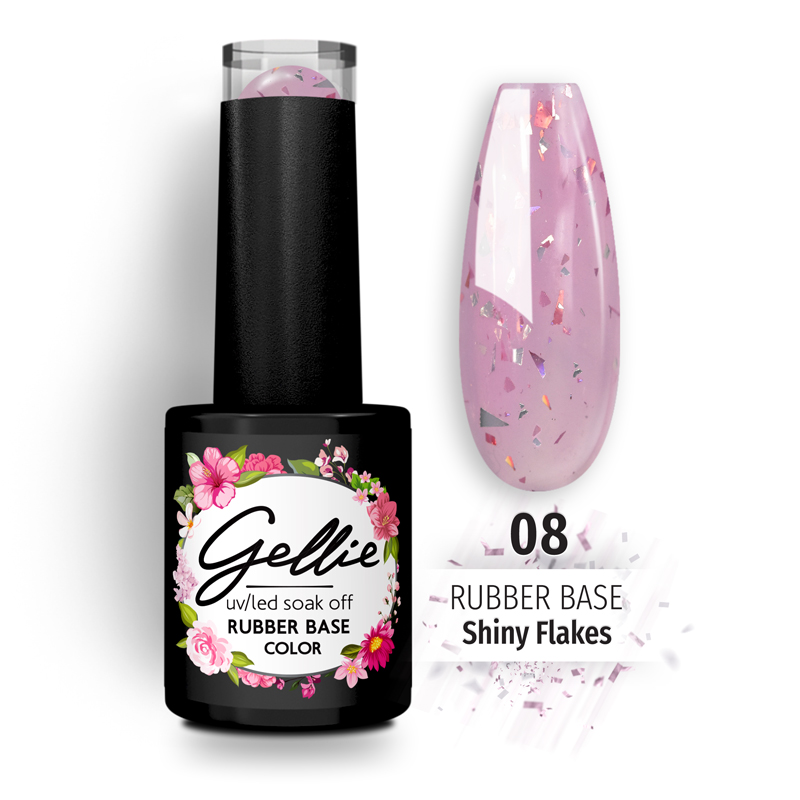 Gellie Rubber Base Shiny Flakes 08