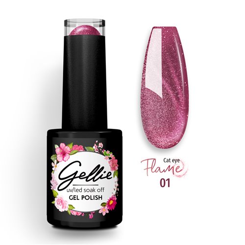 Ημιμόνιμο Βερνίκι Gellie Flame Cat Eye 01