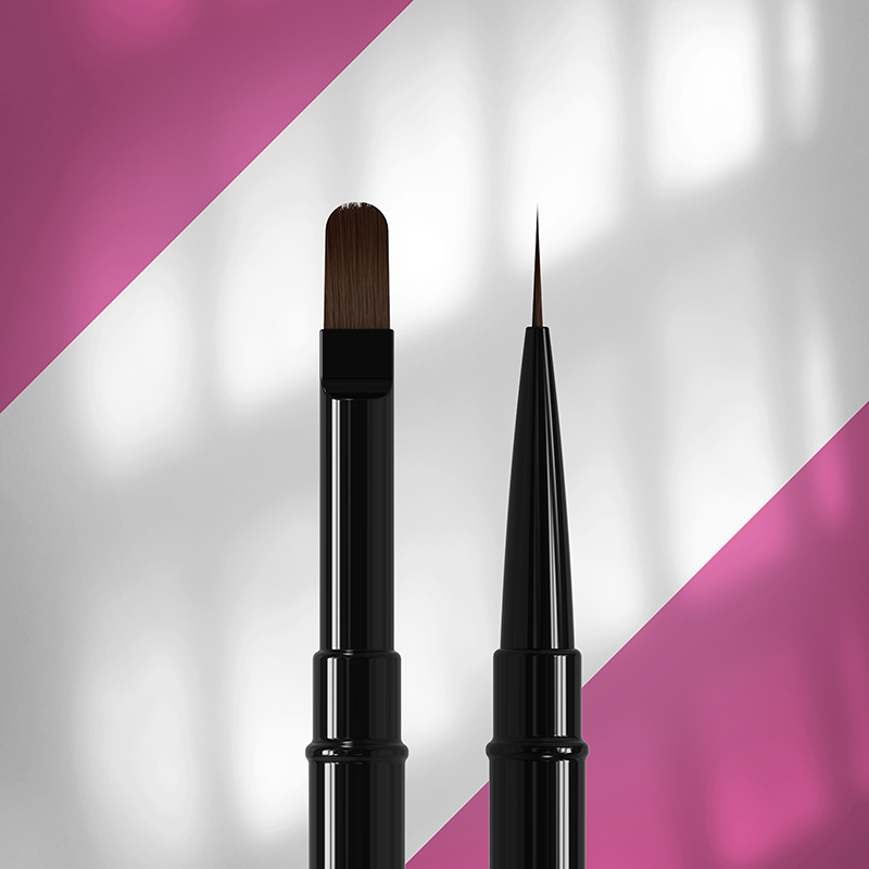 Staleks Double-ended brush EXPERT liner 10 mm / for gel 11mm