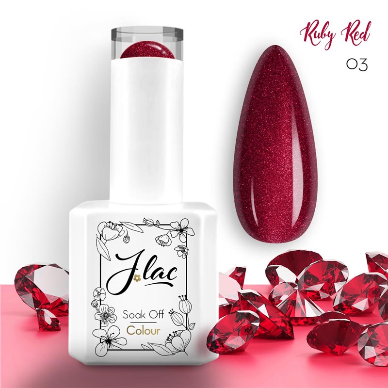 Ημιμόνιμο Βερνίκι Jlac Ruby Red 03