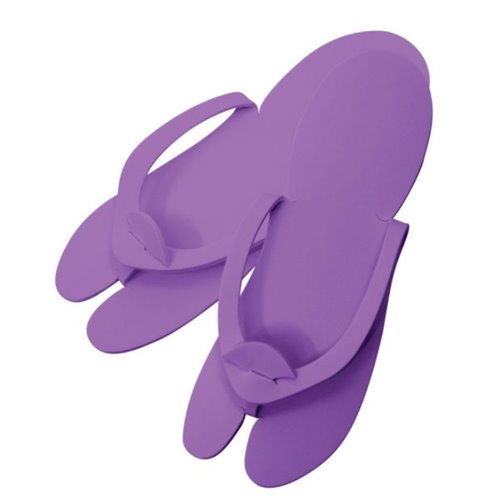 Pedicure Slippers Eva Purple 12 Ζευγάρια