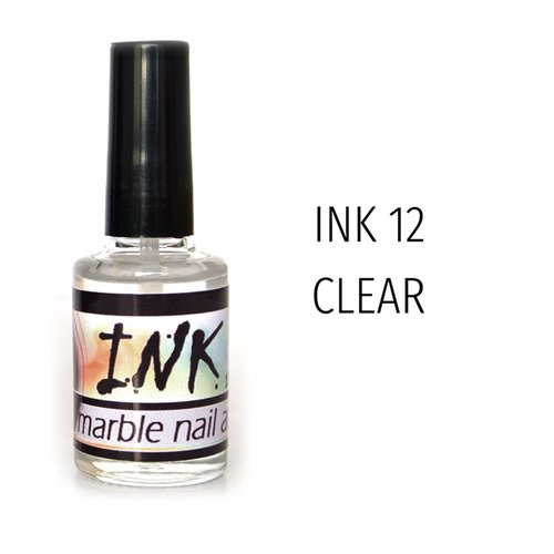 Ink Marble Nail Art 012 - CLEAR