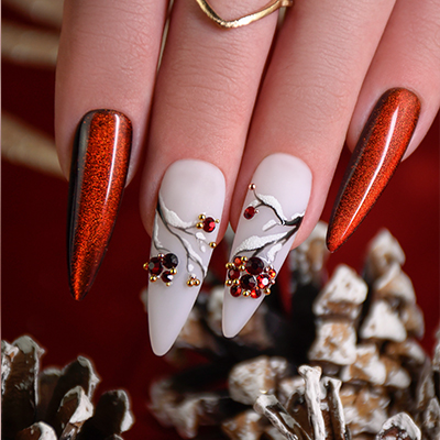 χριστουγεννιάτικα νύχια